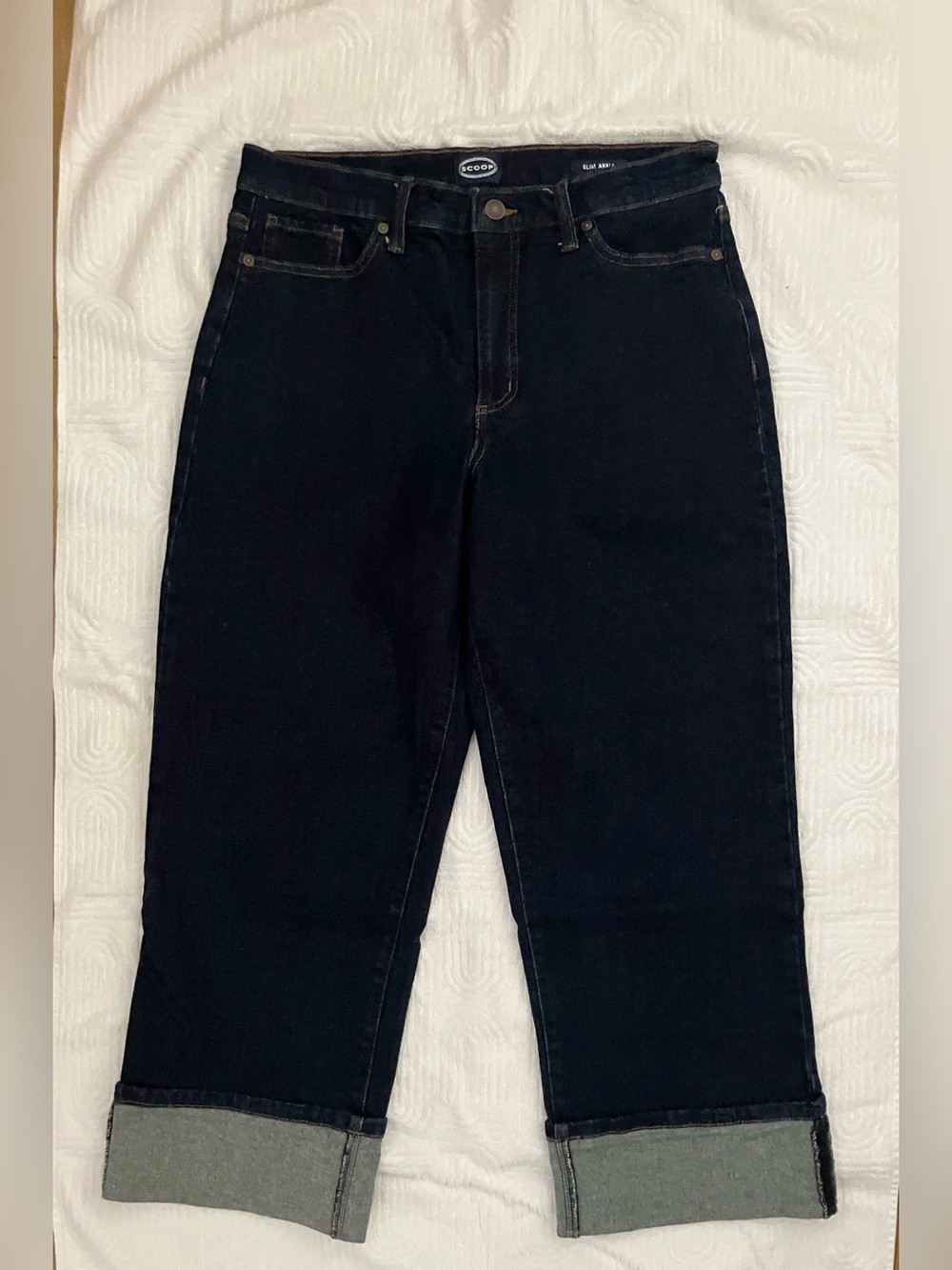 Scoop Benton Cuffed Ankle Jeans Inseam 27" Ether Wash - Women's Size 10
